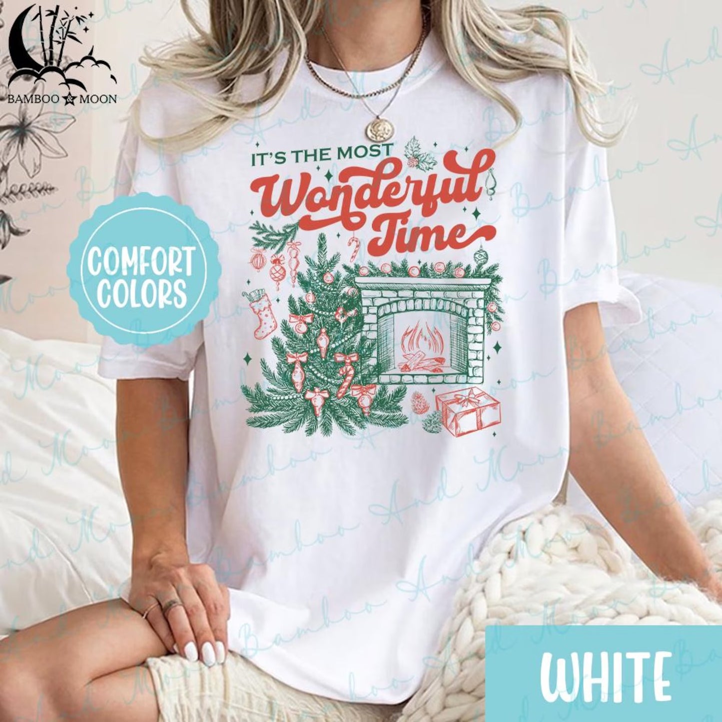 It’s the Most Wonderful Time” Christmas Graphic Tee – Cozy Comfort Colors Holiday T-Shirt