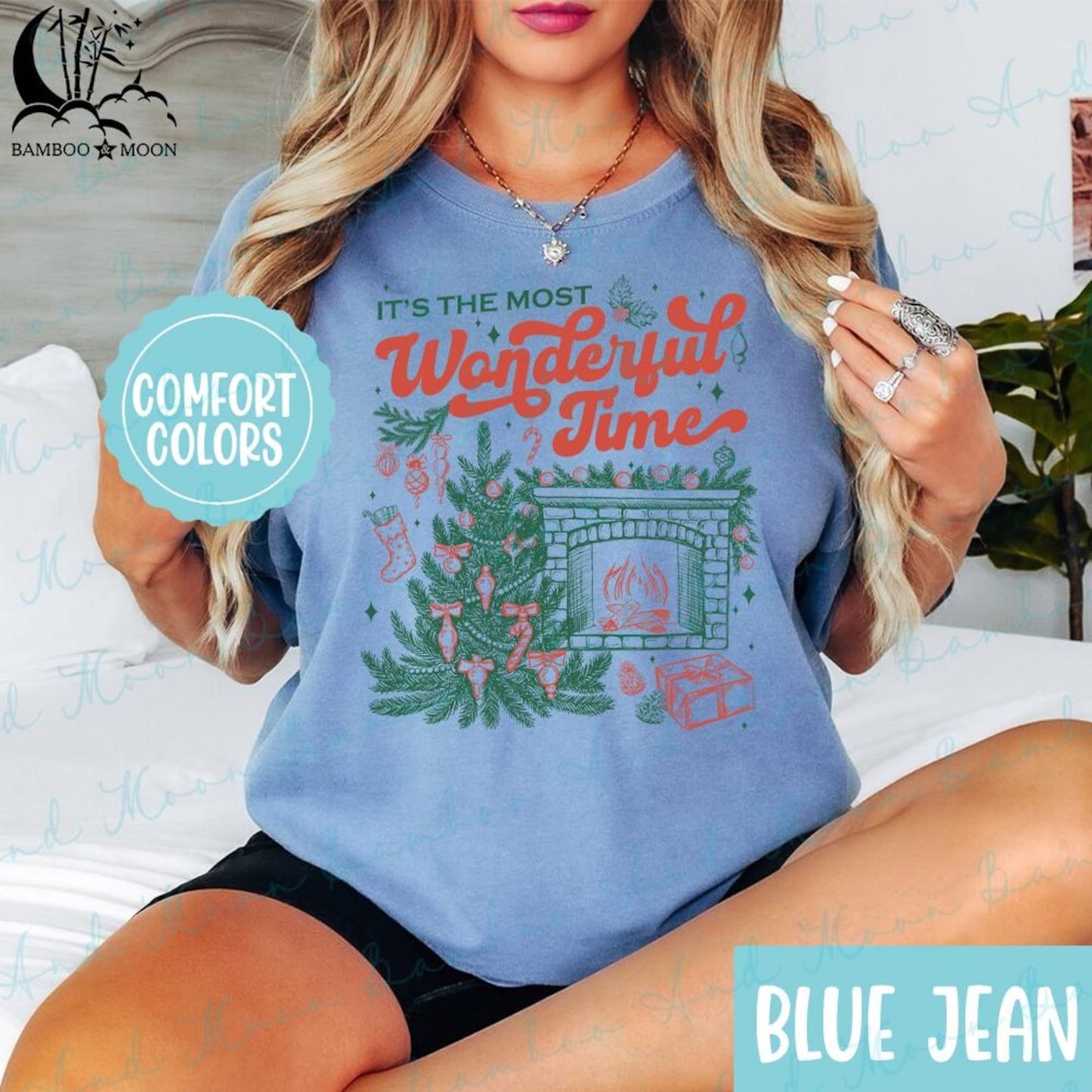 It’s the Most Wonderful Time” Christmas Graphic Tee – Cozy Comfort Colors Holiday T-Shirt