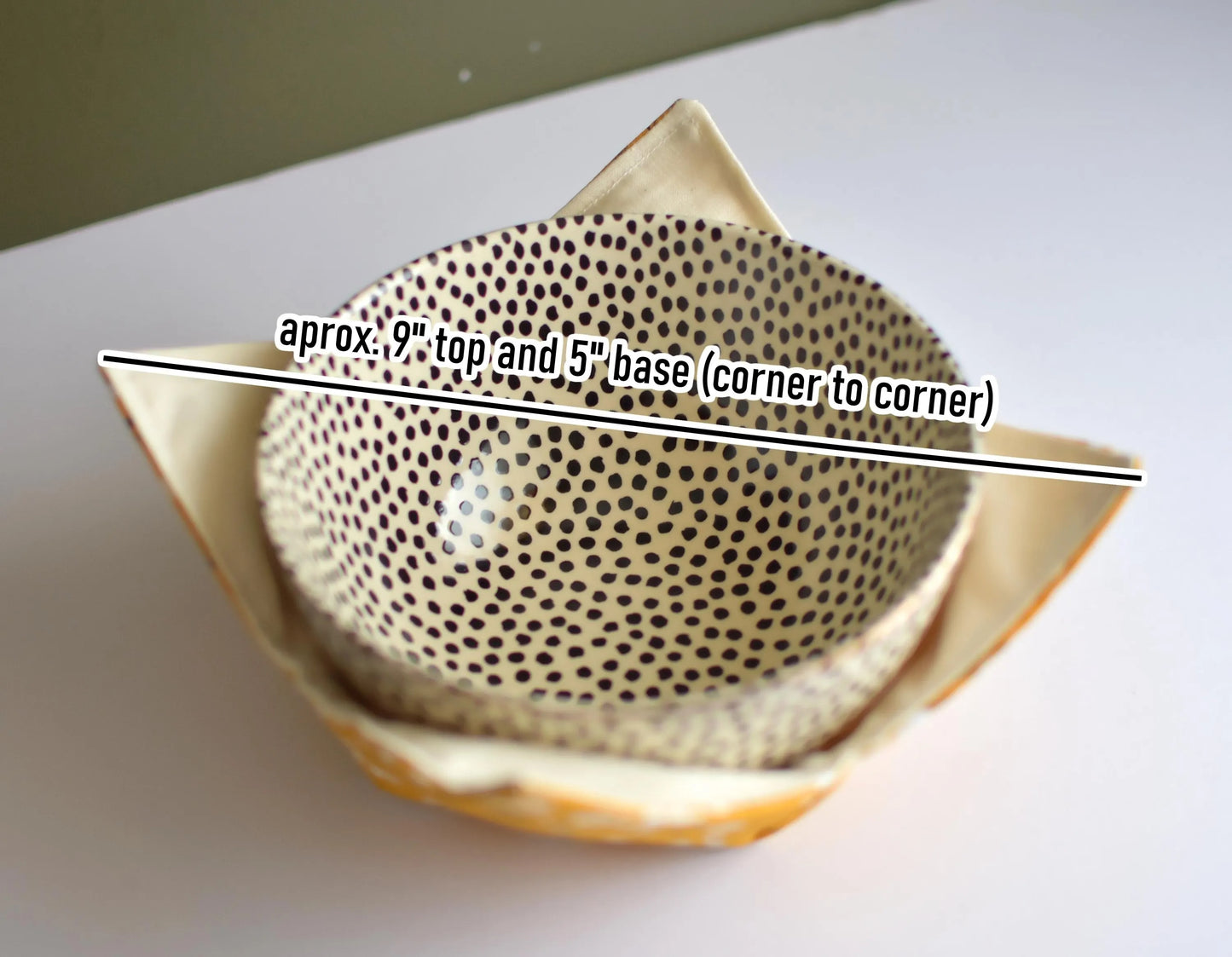Microwave Bowl Cozy – Reversible Cotton Fabric Soup Bowl Holder | Multiple Prints Available | Handmade Kitchen Gift